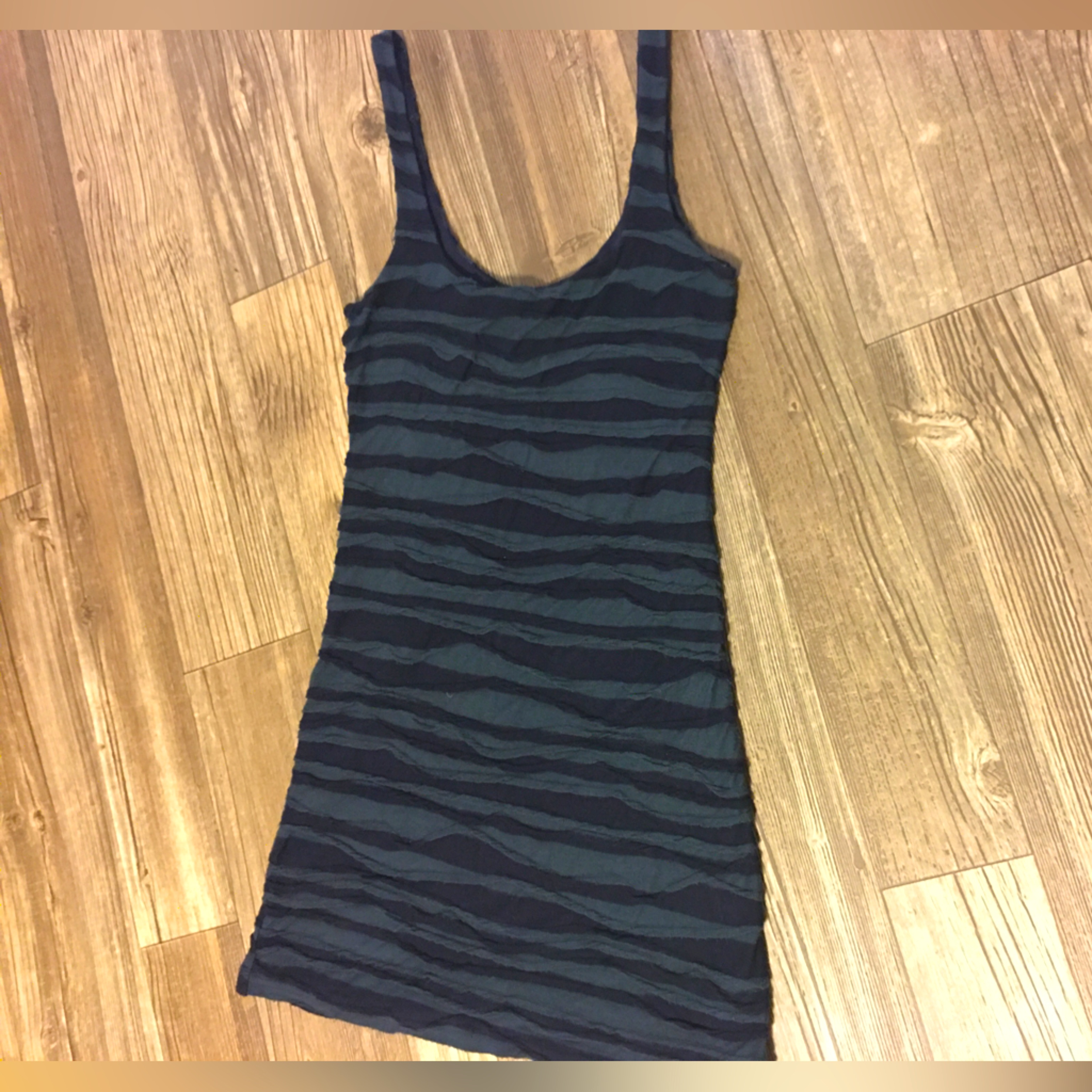 Free People Navy Blue Striped Dress